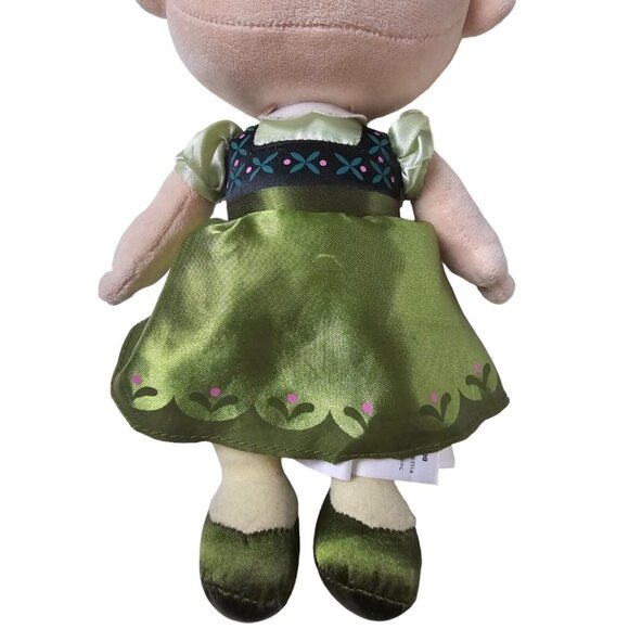Disney Store Frozen Young Anna Plush Doll Green Dress Stuffed Toy Princess Girl - Picture 5 of 8